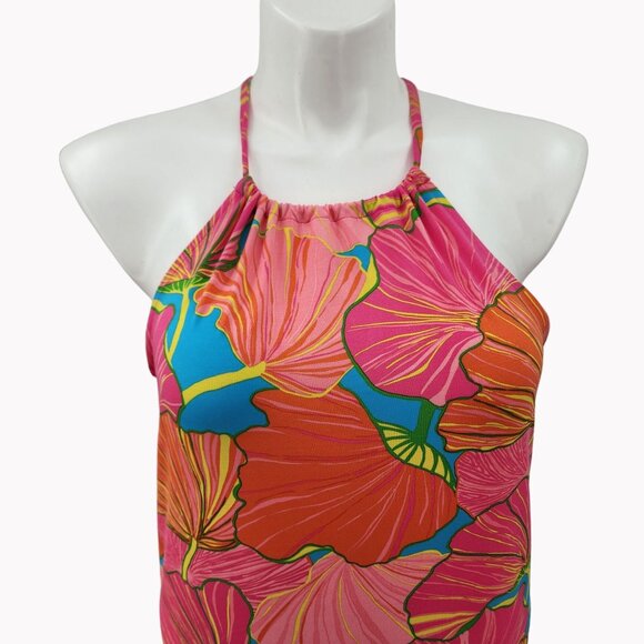 Trina Turk Medium Milan Gingko Halter Floral Maxi Dress NWT $198 - Picture 2 of 8